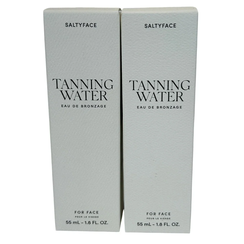 Saltyface Tanning Water for Face Medium to Dark 1.8oz Set of 2 NEW